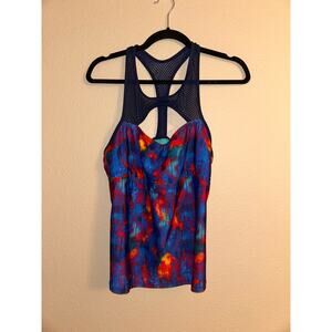 Title Nine Sporty Athletic Sleeveless Racer Back Edgy Tankini Tank